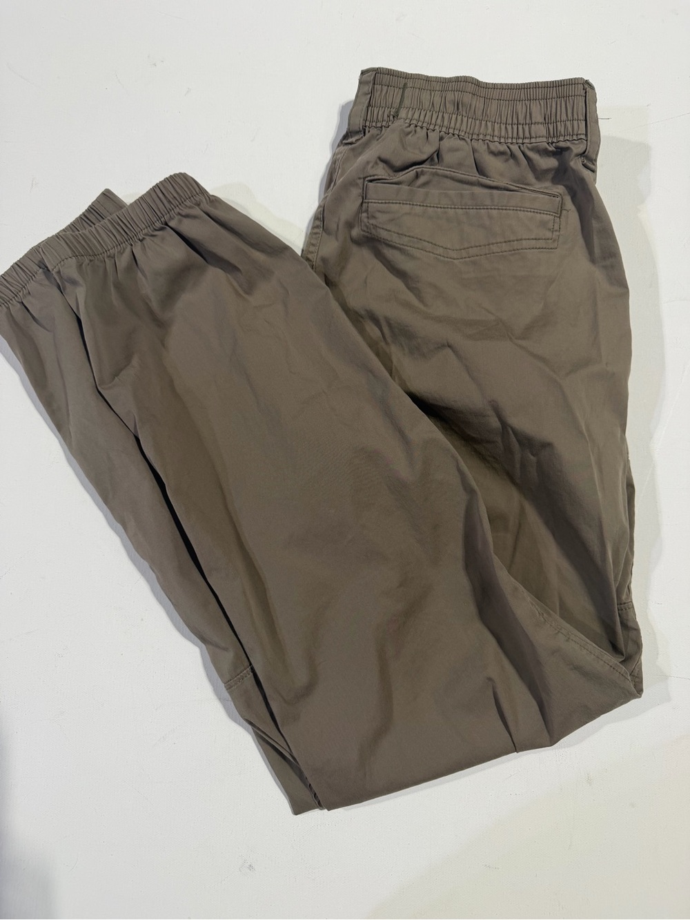Abercrombie kids Elastic Waist Chino Jogger Pants - Taupe